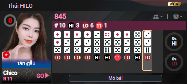 tài xỉu hilo 845 tại viacasino