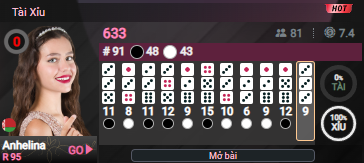 tài xỉu hilo 633 tại viacasino
